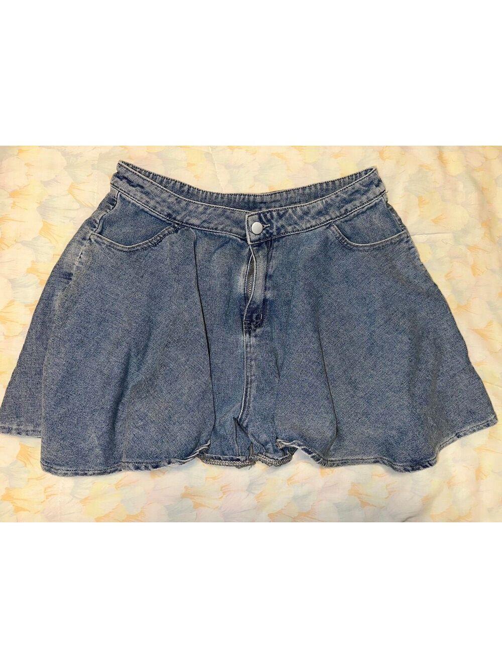 Cider Blue Denim Skort Flared Design Size 4 Shown, Y2K & 90s
